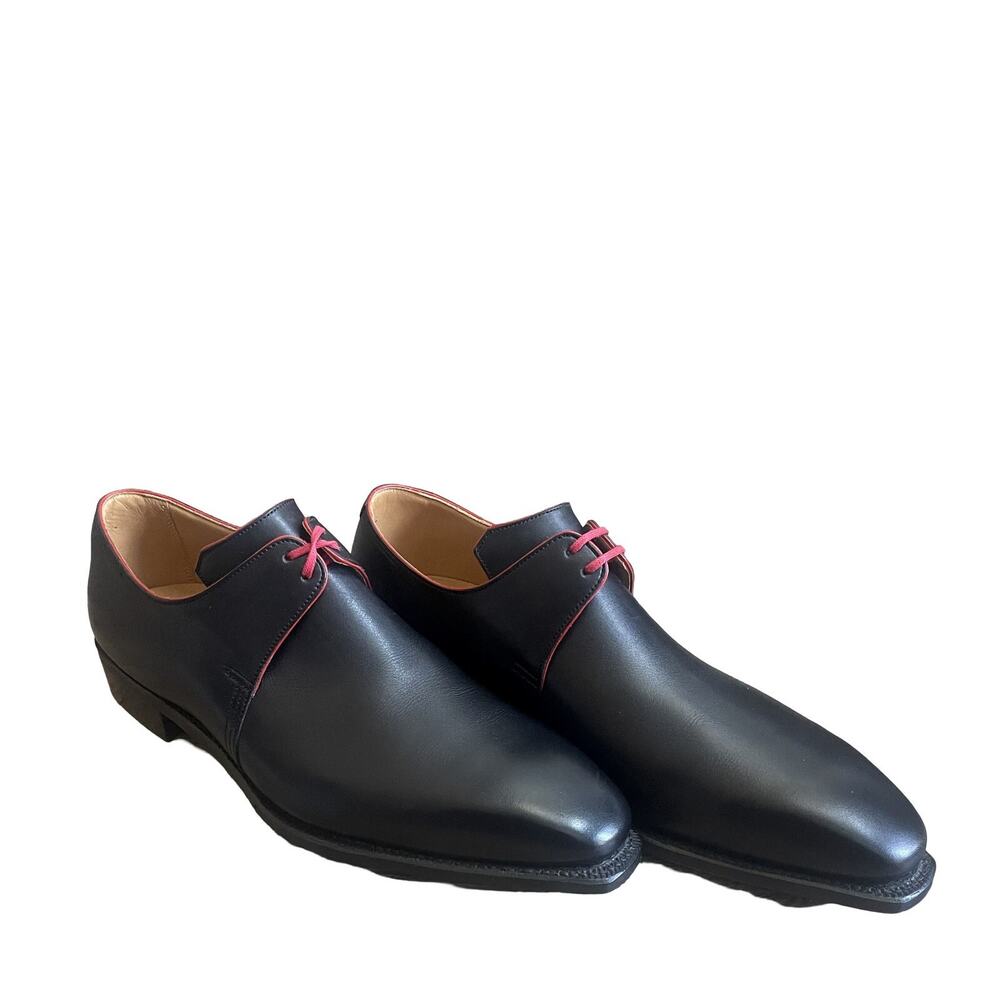 $2,250 NEW Corthay Black Calf Leather Derby Oxford Dress Shoes Size 8 D